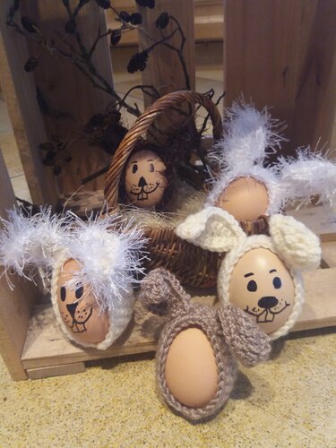 Eier Im Hasen-Outfit - Häkeln