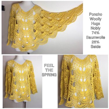 Poncho "Feel the Spring" Häkeln aus Woolly Hugs Nobly