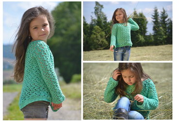- MILA -  Sommerpullover häkeln in 16 Größen,  Shirt, Pullover, Häkelpulli