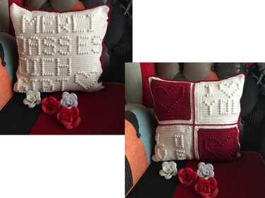 Häkeln / Dekokissen mit Herz