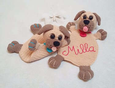 Häkelanleitung Schmusetuch Hund Milla