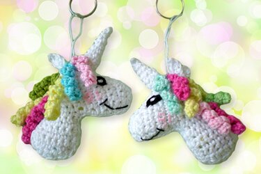 Einhorn Häkelanleitung Anhänger