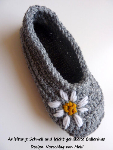 Schnell und leicht gehäkelte Ballerinas - Größe 34-45 - Häkeln
