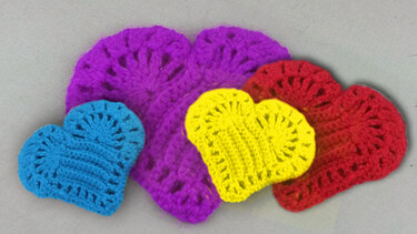 geripptes Herz - Häkelanleitung