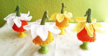 Eierwärmer "Osterglöckchen" - Häkelanleitung