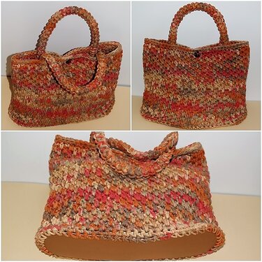 Häkeltasche mit Lederboden - Häkeln