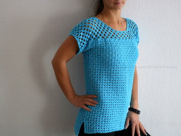 Häkelanleitung für eine Frühling / Sommer Tunika, Größe XS bis XL - Bild 8