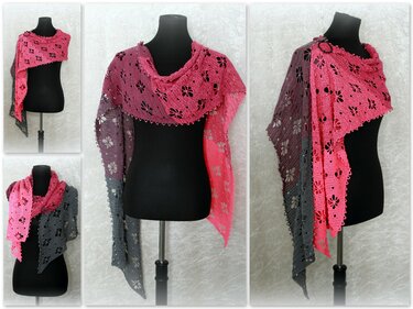 Häkelanleitung Schal Stola Peara