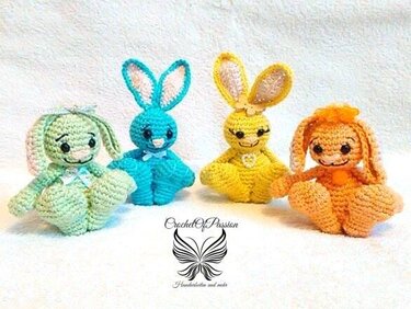 Bunte Hasenbande - Häkelanleitung