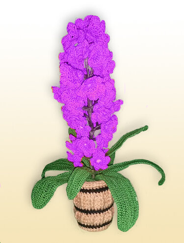 Häkelanleitung - Hyazinthe im Topf