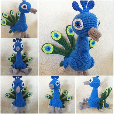 Pfau Amigurumi Niederländisch, Deutsch und Englisch US-Begriffe - Häkeln
