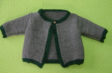 Baby-Trachtenstrickjacke Gr 50/56 inkl. Maschenprobe-Umrechnungstabelle - Stricken