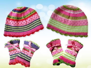 Mütze mit passenden Stulpen - Stricken