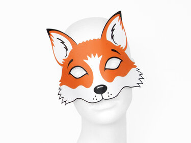 Fuchs - Halbmaske - Druckvorlage mit Kurzanleitung - Basteln