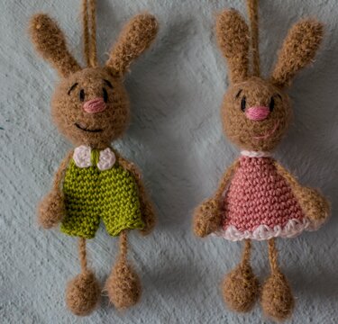 Hasen als Taschenbaumler - Häkeln