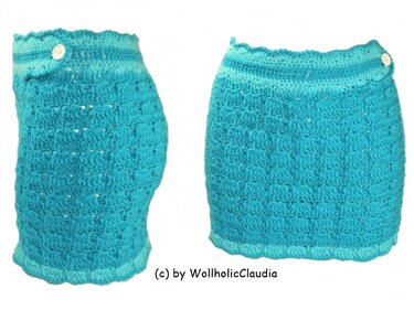 Häkelanleitung Rock im Muschelmuster