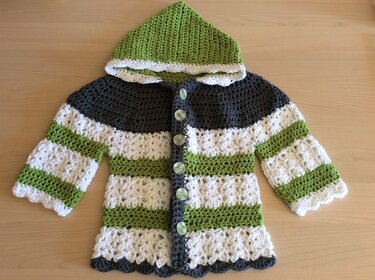 Sommerjäckchen oder Übergangjacke " Sina " Größe 9-18 Monate - Häkeln