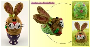 Eierwärmer wechsel Dich -- Dekohase, Dekoei und Eierwärmer in Einem -- Häkelanleitung von Haekelkeks
