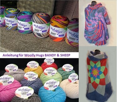 Kreisjacke / Kreisweste Feuerrad aus Woolly Hugs Bandy oder Sheep tunesisch gehäkelt - Häkeln