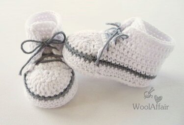 H&auml;kelanleitung - Babyschuhe - Babyturnschuh - No.76 - Häkeln