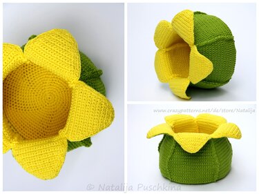 K&ouml;rbchen 'Tropische Blume' - H&auml;kelanleitung  - Häkeln