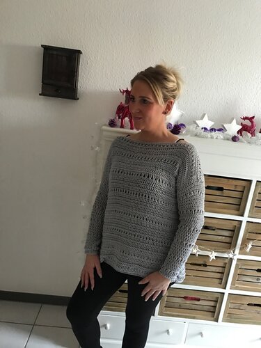 Häkelanleitung Pulli "Grey" - schnell und einfach - Bild 4