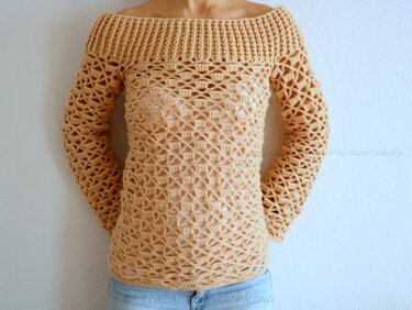 Häkelanleitung für luftige Tunika, Größe 34-52