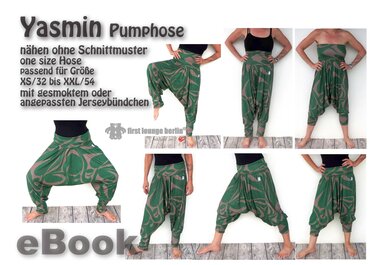 Yasmin *** E-Book PDF-Datei Aladinhose XS-XXL Nähen ohne Schnittmuster