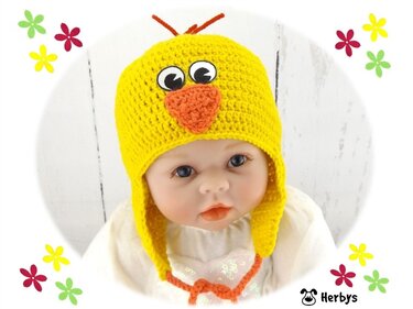 Häkelanleitung Babymütze "Piepmatz"
