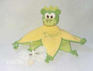 Häkelanleitung Schmusetuch Dino Frido