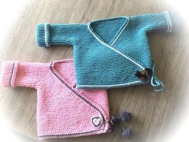 Strick-Anleitung Erstlings-Wickeljäckchen Gr. 56/62 - Stricken