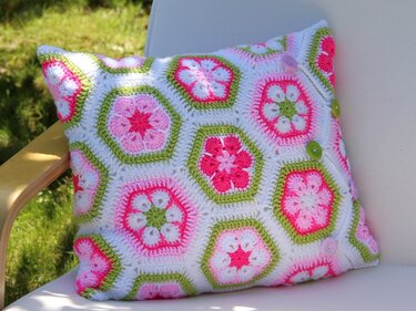 Kissen African Flowers - Häkeln