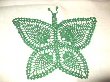 Sparset Schmetterlings-Deckchen - Häkeln