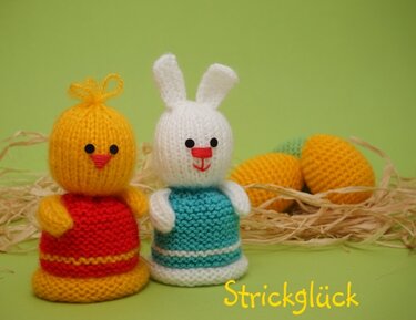 Kostenlos | PDF Strickanleitung Eierwärmer Hasen Küken - 16 Seiten