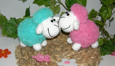 Nicht nur zu Ostern: Schafe - so flauschig! Häkelanleitung als PDF