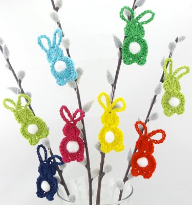 Häkelanleitung Anhänger "Osterhasi"