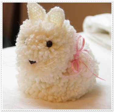 Kuscheliges Pompon-Häs'chen - Basteln