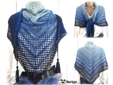 Häkelanleitung Dreieckstuch "Wasserfall"