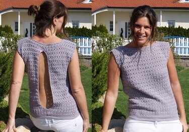 Top backless (Gr. S/M und L/XL) - Häkeln