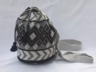 Rucksack geometrisches Muster - Häkeln