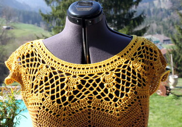 leggere Blätter Tunika nahtlos 36-48, weit- oder enganliegend - Häkeln