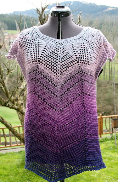 lockere Strahlentunika - Häkeln