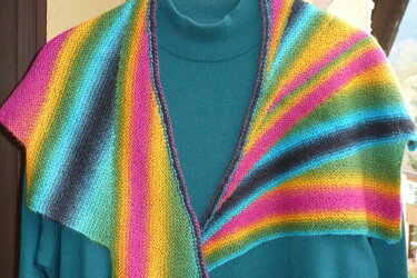 Tuch  mit 8 Zacken, gestrickt - Bild 3