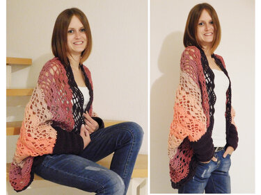 Häkelanleitung Seelenwärmer "Samantha", Oversize Look,  in allen Größen anpassbar - Bild 2