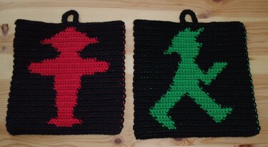 Topflappen "Ampelmännchen"