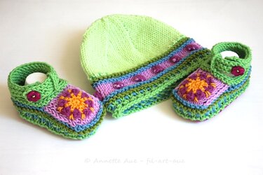 Strickanleitung für Babymütze in 4 Größen