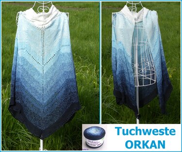 Tuchweste Orkan mit 1 Woolly Hugs Bobbel-Cotton stricken