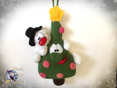 Snowy und Woody - Türhänger - Häkeln