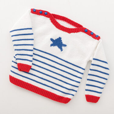 Strickanleitung Kleinkinderpullover "Piano" 757010