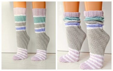 Strickanleitung - SPIRALSOCKEN stricken – ohne Ferse – No.132